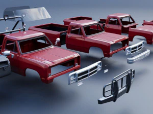 Dodge Ram 150 Regular Cab 1991 3D Print Model