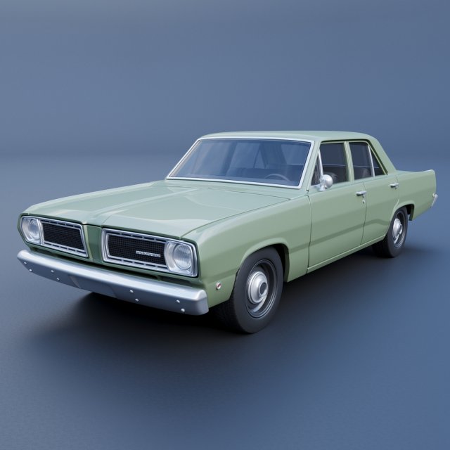Plymouth Valiant 100 4 Door 1968 3Dプリントモデル .c4d .max .obj .3ds .fbx .stl .blend 