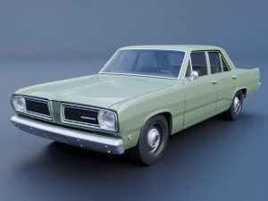 Plymouth Valiant 100 4 Pintu 1968 Model Cetak 3D