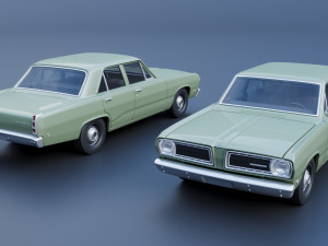 Plymouth Valiant 100 4 Door 1968 3Dプリントモデル