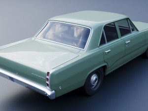 Plymouth Valiant 100 4 Door 1968 3Dプリントモデル