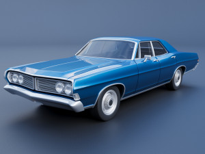 Fo rd Galaxie 500 4 Door 1968 Model Cetak 3D