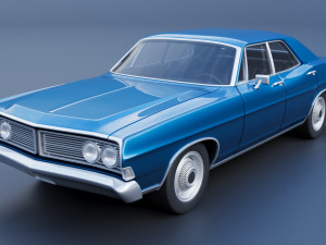Fo rd Galaxie 500 4 Door 1968 Modèles 3D en vedette