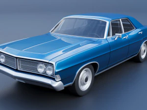 Fo rd Galaxie 500 4 Door 1968 3D Print Model