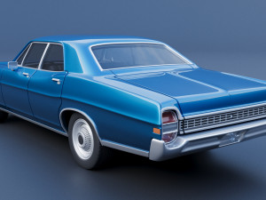 Fo rd Galaxie 500 4 Door 1968 Modèles 3D en vedette