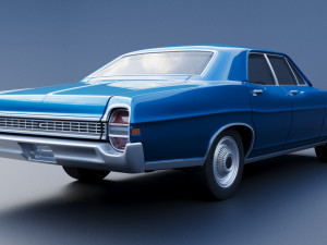 Fo rd Galaxie 500 4 Door 1968 Modèles 3D en vedette