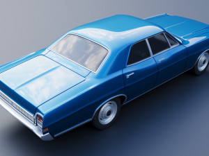 Fo rd Galaxie 500 4 Door 1968 Modèles 3D en vedette