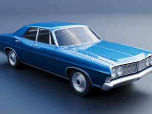 Fo rd Galaxie 500 4 Door 1968 Modèles 3D en vedette