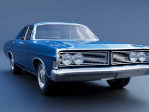 Fo rd Galaxie 500 4 Door 1968 Modèles 3D en vedette