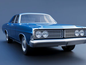 Fo rd Galaxie 500 4 Door 1968 3D Print Model