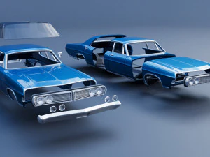 Fo rd Galaxie 500 4 Door 1968 3D Print Model