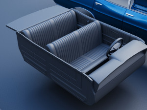 Fo rd Galaxie 500 4 Door 1968 Modèles 3D en vedette
