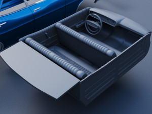 Fo rd Galaxie 500 4 Door 1968 Modèles 3D en vedette