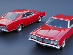 Fo rd Galaxie 500 Fastback 1968 3D Print Model