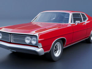 Fo rd Galaxie 500 Fastback 1968 3D Print Model
