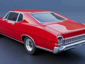 Fo rd Galaxie 500 Fastback 1968 3D Print Model