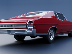 Fo rd Galaxie 500 Fastback 1968 3D Print Model