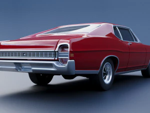 Fo rd Galaxie 500 Fastback 1968 3D Print Model