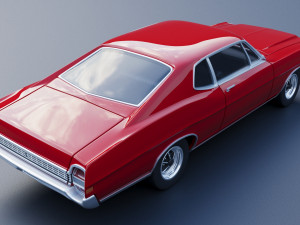 Fo rd Galaxie 500 Fastback 1968 3D Print Model
