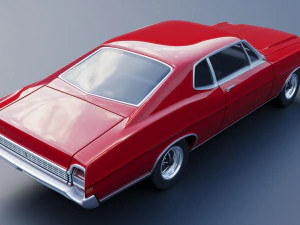 Fo rd Galaxie 500 Fastback 1968 3D Print Model