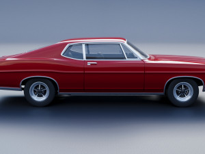 Fo rd Galaxie 500 Fastback 1968 3D Print Model