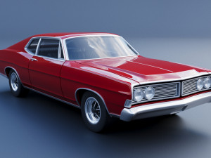 Fo rd Galaxie 500 Fastback 1968 3D Print Model