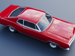 Fo rd Galaxie 500 Fastback 1968 3D Print Model