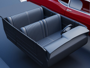 Fo rd Galaxie 500 Fastback 1968 3D Print Model