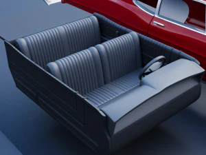 Fo rd Galaxie 500 Fastback 1968 3D Print Model