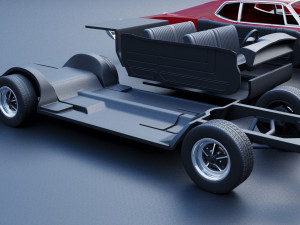 Fo rd Galaxie 500 Fastback 1968 3D Print Model