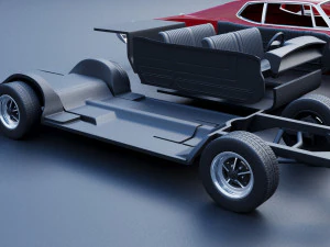 Fo rd Galaxie 500 Fastback 1968 3D Print Model