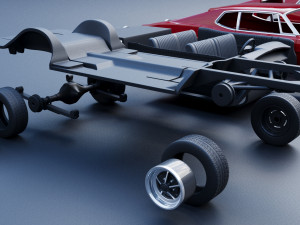Fo rd Galaxie 500 Fastback 1968 3D Print Model