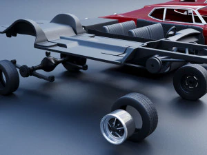 Fo rd Galaxie 500 Fastback 1968 3D Print Model