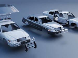 Fo rd Crown Victoria 2010 3D Baskı Modeli