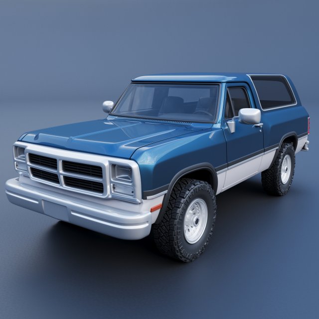 Dodge Ramcharger 1991 3D Принт Модель .c4d .max .obj .3ds .fbx .stl .blend