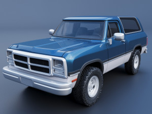 Dodge Ramcharger 1991 3D Print Model