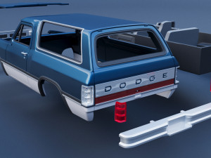 Dodge Ramcharger 1991 3D Принт Модель