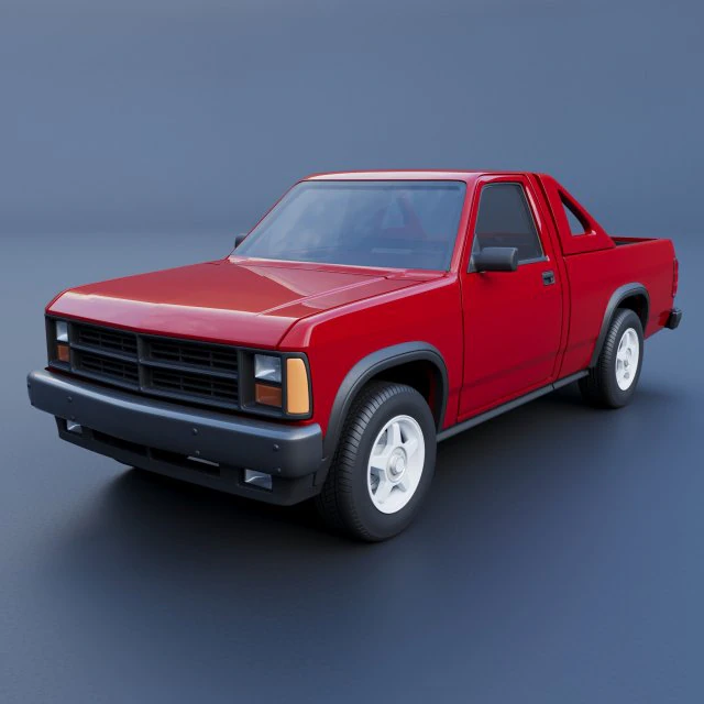 Dodge Dakota Shelby 1989 3D Print Model .c4d .max .obj .3ds .fbx .stl .blend 