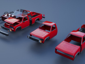 Dodge Dakota Shelby 1989 Modelo de Impressão 3D