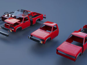 Dodge Dakota Shelby 1989 3D Print Model