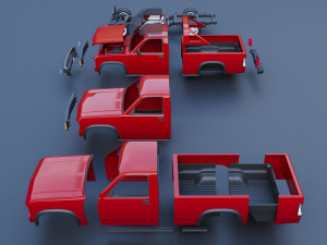 Dodge Dakota Shelby 1989 Modelo de Impressão 3D