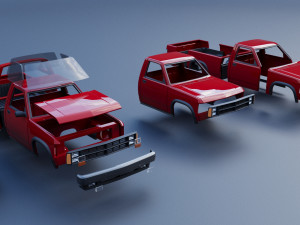 Dodge Dakota Shelby 1989 Modelo de Impressão 3D