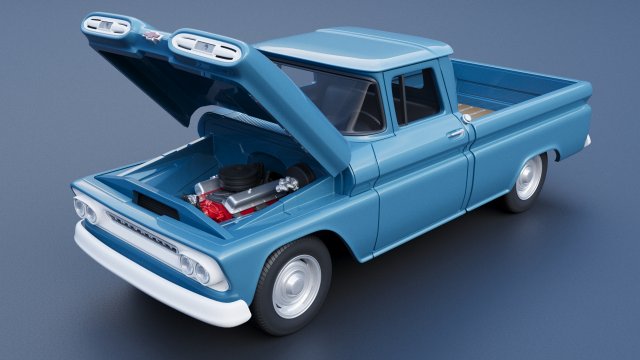 Chevrolet C10 1961 3D Print Model in Automotive 3DExport