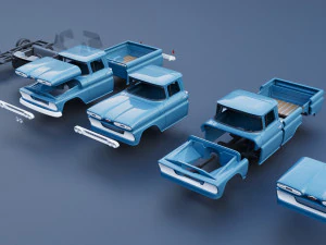 Chevrolet C10 1961 3D Print Model