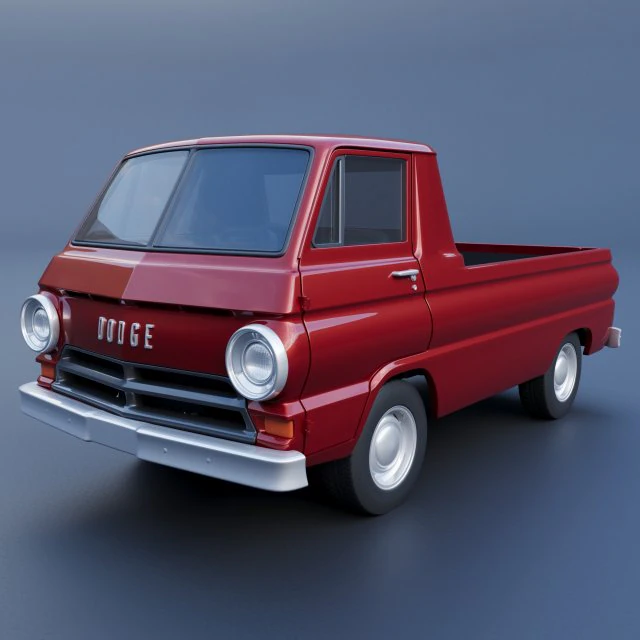 Dodge A100 Pickup 3D Print Model .c4d .max .obj .3ds .fbx .stl .blend 