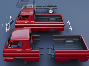 Dodge A100 Pickup Modello di stampa 3D