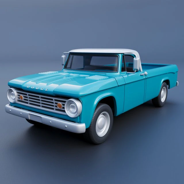 Dodge D100 1967 3D Print Model .c4d .max .obj .3ds .fbx .stl .blend