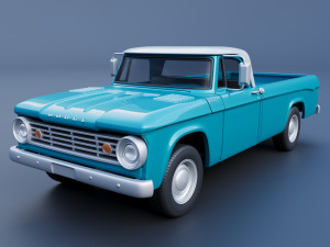 Dodge D100 1967 3D Print Model