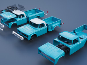 Dodge D100 1967 3D Baskı Modeli