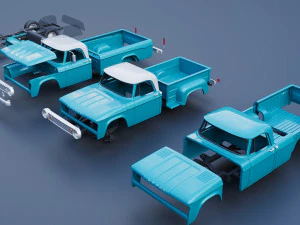 Dodge D100 1967 3D Print Model